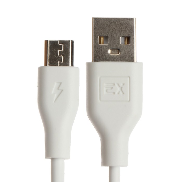 Кабель Exployd EX-K-487, microUSB - USB, 2 м, белый - фото 51458461