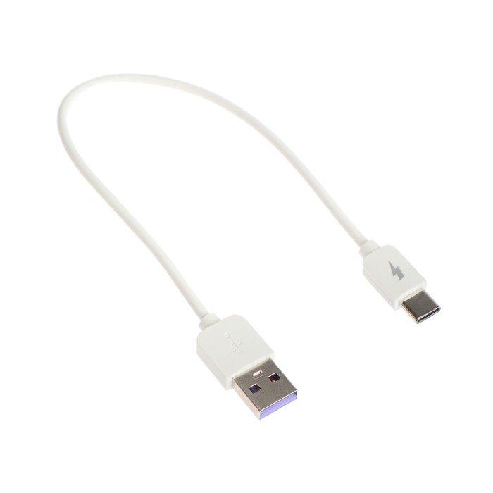 Кабель Exployd EX-K-1392, Type-C - USB, 2.4 А, 0.25 м, силиконовая оплетка, белый - Фото 1