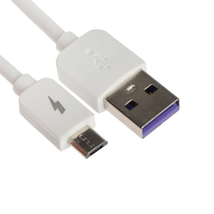 Кабель Exployd EX-K-1390, microUSB - USB, 2.4 А, 2 м, силиконовая оплетка, белый