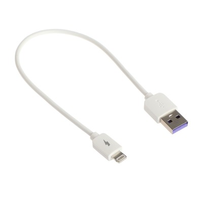 Кабель Exployd EX-K-1386, Lightning - USB, 2.4 А, 0.25 м, силиконовая оплетка, белый
