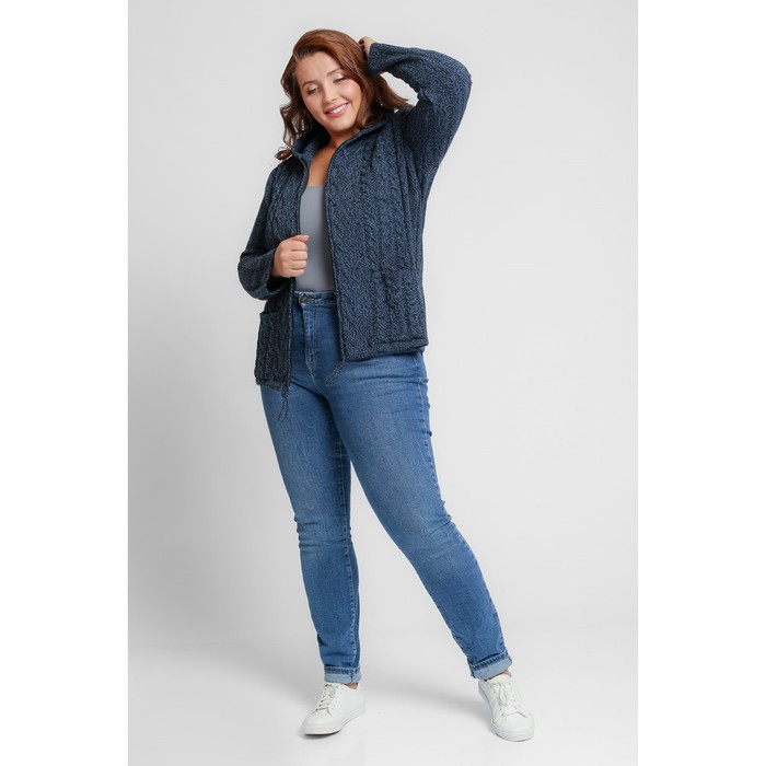 Жакет женский, размер 52, цвет чёрный джинс 58774