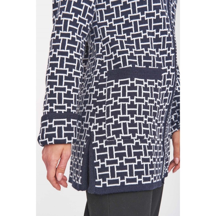 Жакет женский, размер 58, цвет сине-белый 58776