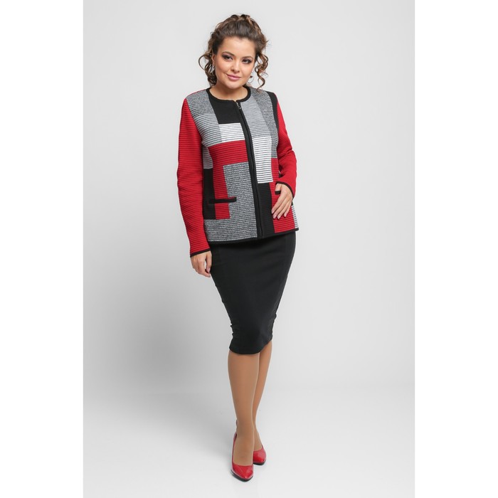 Жакет женский, размер 56, цвет красный 58777