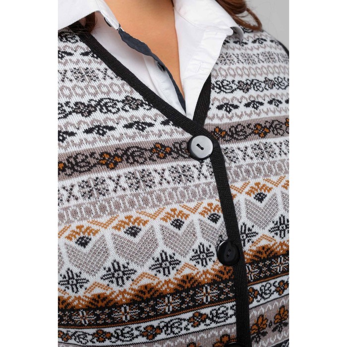 Жилет женский, размер 62, цвет коричневый микс 58780