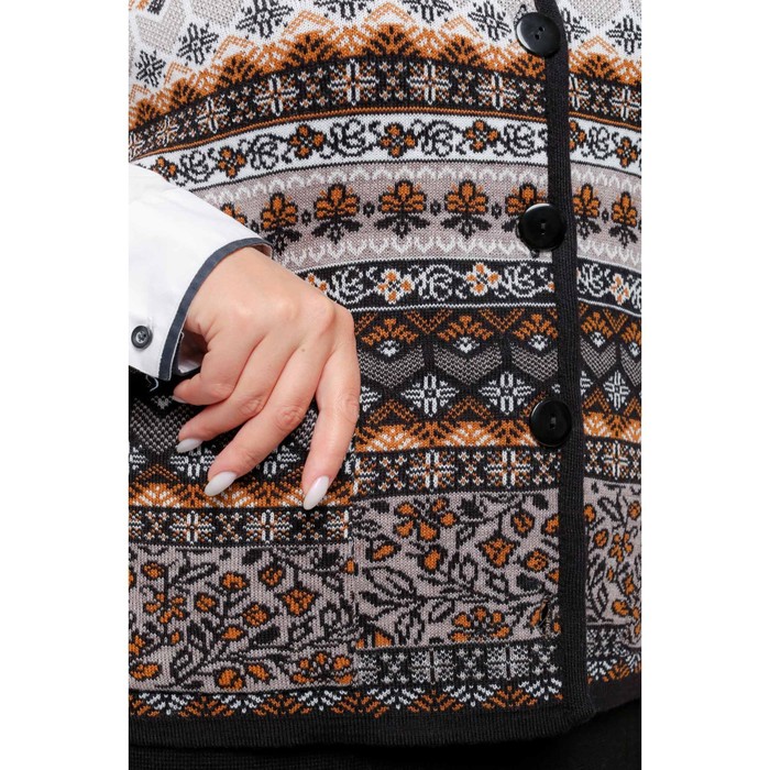 Жилет женский, размер 62, цвет коричневый микс 58780