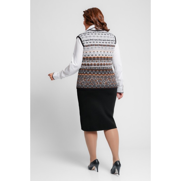 Жилет женский, размер 62, цвет коричневый микс 58780