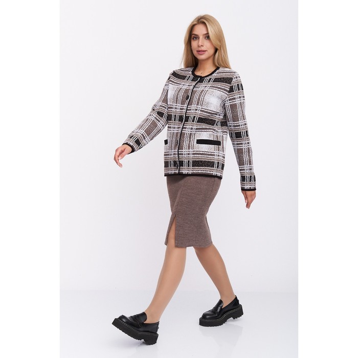 Костюм женский, размер 48, цвет кофейный микс 58781