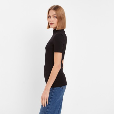 Футболка женская MINAKU SLIM FIT, чёрная, размер 46