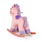 Качалка «Единорог Крошка KSY», цвет розовый, музыкальный, цветные полозья - фото 21924080