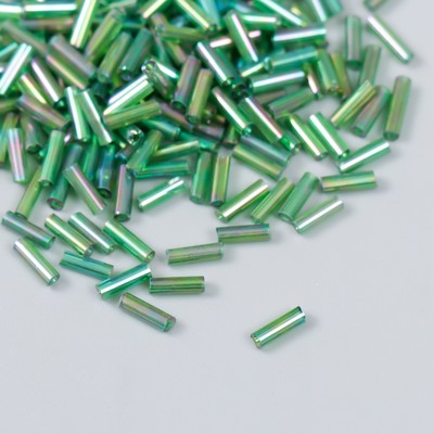Бисер "Zlatka" стеклярус 10 г, размер 3", 6 мм, №0167 зеленый 93"78558