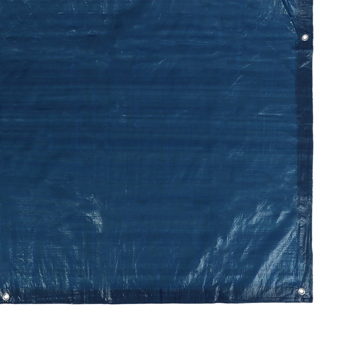 Тент защитный, 4 × 3 м, плотность 60 г/м², люверсы шаг 1, тарпаулин, синий - фото 1876624685