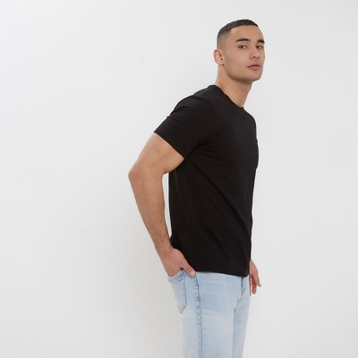 Футболка мужская MINAKU SLIM FIT: чёрная, р-р 42