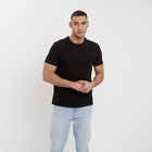 Футболка мужская MINAKU SLIM FIT: чёрная, р-р 42 - Фото 4