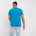 Футболка мужская MINAKU REGULAR FIT: цвет бирюза, р-р 44 - Фото 3