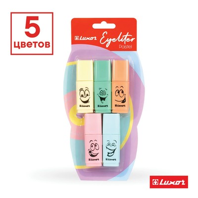 Набор маркеров текстовыделителей, Luxor Eyeliter Pastel, 1.0-4.5 мм, 5 цветов, европодвес