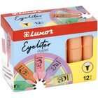 Маркер текстовыделитель Luxor Eyeliter Pastel, 1.0-4.5 мм, чернила на водной основе, пастельный оранжевый - Фото 5