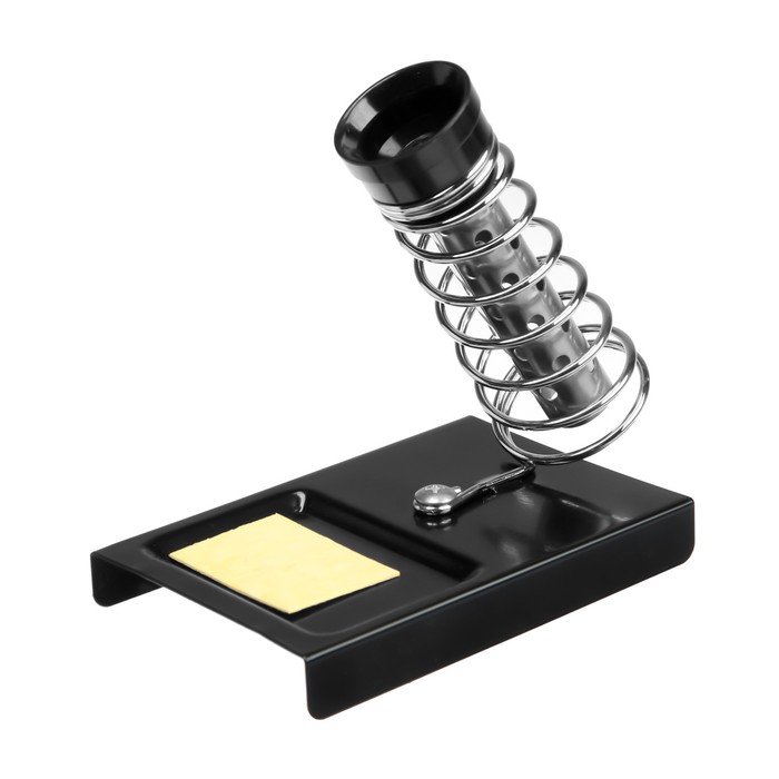 Подставка под паяльник ТУНДРА, чугун, прямоугольная ниша, губка - Фото 1