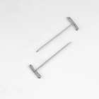 Булавки портновские, Т-образные, 32 мм, 50 шт., цвет серебряный - Фото 2