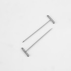 Булавки портновские, Т-образные, 45 мм, 50 шт., цвет серебряный - Фото 4