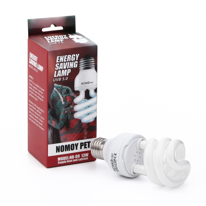 Лампа для террариума UVB 5.0 NomoyPet, 13 Вт, цоколь Е27 - Фото 1