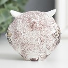 Сувенир полистоун "Совёнок Пухлик" беж с узорами 6,3х7х3,5 см - фото 25533831