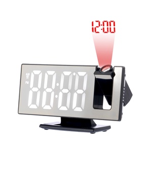 Часы-будильник электронные настольные с проекцией на потолок, 18.4×7.5 см, белая индикация