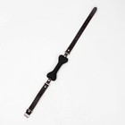 Кляп БДСМ «Косточка», 15×2.5 см, силикон, кожа, черная - Фото 2