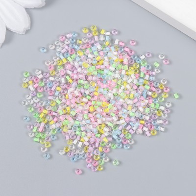 Бисер стекло 12/0 «Прозрачный. Цветная серединка. Конфеты», 10 г