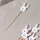 Шпажки Доляна «Пасхальные зайчики», h=12 см, набор 25 шт. - Фото 1