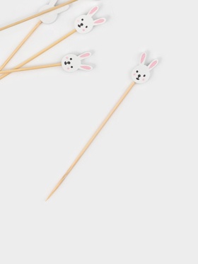 Шпажки Доляна «Пасхальные зайчики», h=12 см, набор 25 шт.