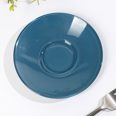 Блюдце «Дымчатый аметист», d=13 см, цвет синий
