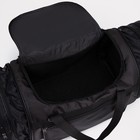 Сумка дорожная на молнии, с увеличением, 3 наружных кармана, длинный ремень, цвет чёрный - фото 22847738