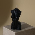 Свеча интерьерная "Женское тело", чёрная, 9,5 х 4 см - фото 10132766