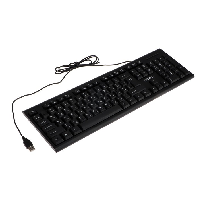 Клавиатура Perfeo "CLASSIC", проводная, мембранная, 104 клавиши, USB, чёрная - Фото 1