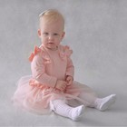 Платье для девочки KinDerLitto «Новая нежность», с длинным рукавом, рост 56-62 см, цвет светло-розовый - Фото 2