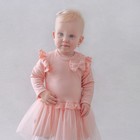 Платье для девочки KinDerLitto «Новая нежность», с длинным рукавом, рост 56-62 см, цвет светло-розовый - Фото 3
