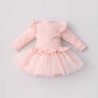 Платье для девочки KinDerLitto «Новая нежность», с длинным рукавом, рост 56-62 см, цвет светло-розовый - Фото 4