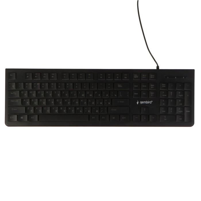 Клавиатура Gembird KB-250L, игровая, проводная, 104 клавиши, подсветка, USB, чёрная - фото 51306675