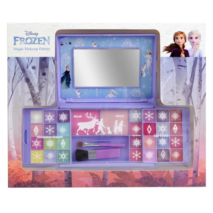 Набор детской декоративной косметики «Холодное сердце», палетка, блеск для губ, тени, румяна 58815