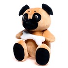 Мягкая игрушка «Собака Мопс», с косточкой, 25 см - фото 3228224