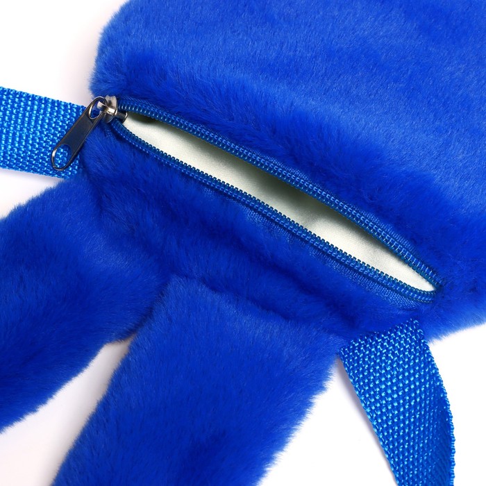 Мягкая игрушка-сумка «Зайчик», цвет синий - фото 1906141393