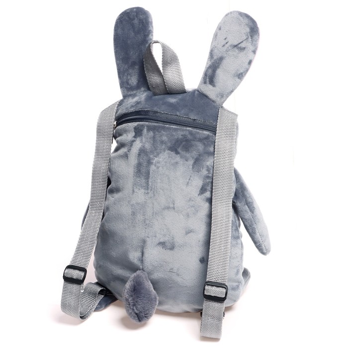 Мягкая игрушка-рюкзак «Зайка», цвет серый - фото 1906141397