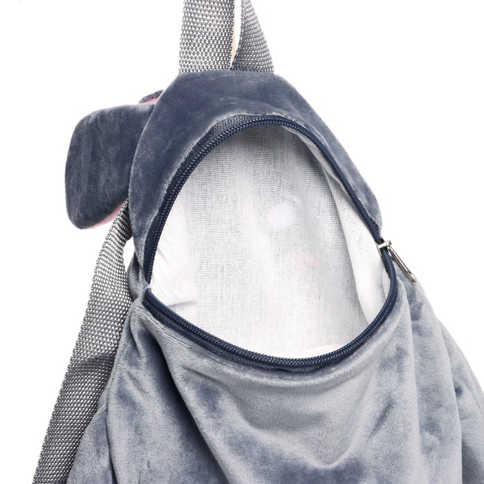 Мягкая игрушка-рюкзак «Зайка», цвет серый - фото 1906141399