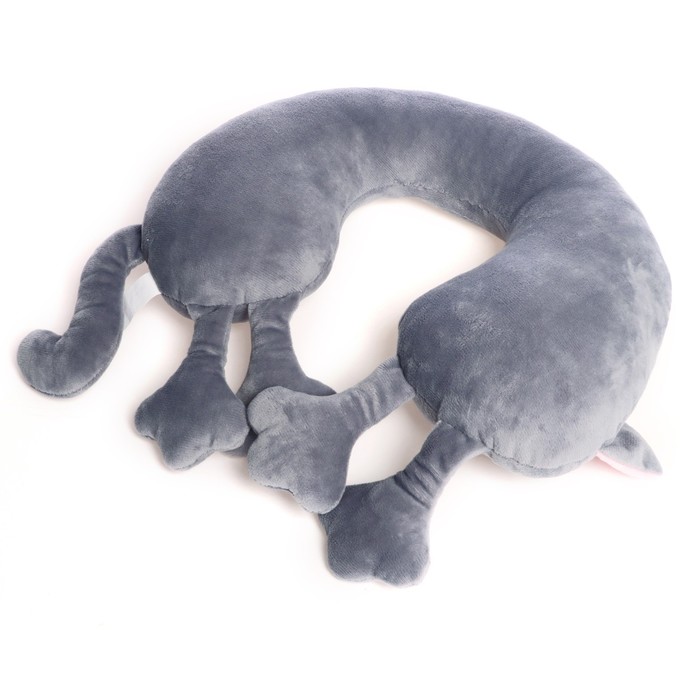 Мягкая игрушка-подушка «Кошка», цвет серый - фото 1907588620