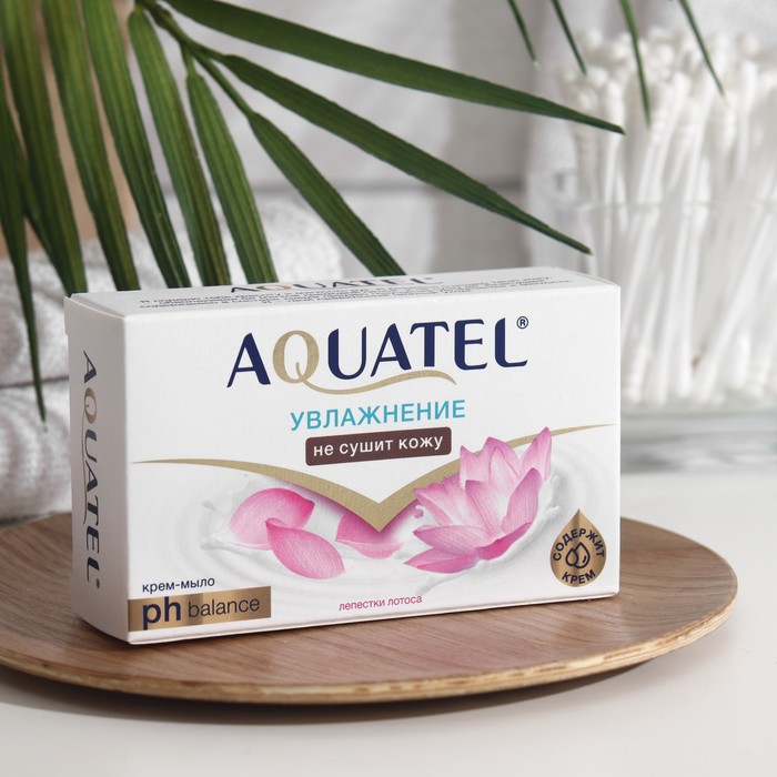 Крем-мыло твердое Aquatel "Лепестки лотоса", 90 г - Фото 1