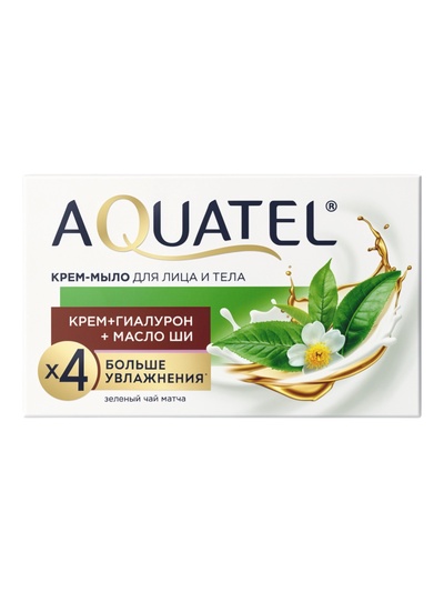 Крем-мыло для рук твердое Aquatel «Зеленый чай матча», 90 г