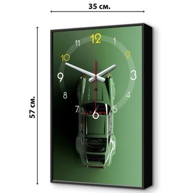 Часы-картина настенные, интерьерные 'Машина', плавный ход, 1АА, 57 х 35 х 4 см