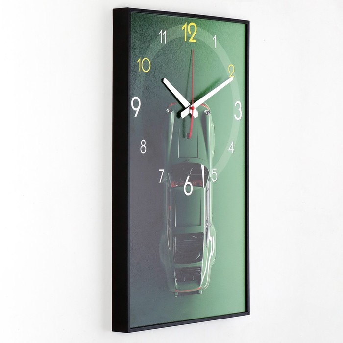 Часы-картина настенные, интерьерные "Машина", плавный ход, 1АА, 57 х 35 х 4 см - фото 1907588774