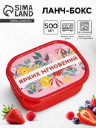 Ланч - бокс прямоугольный «Ярких мгновений», 500 мл - Фото 1