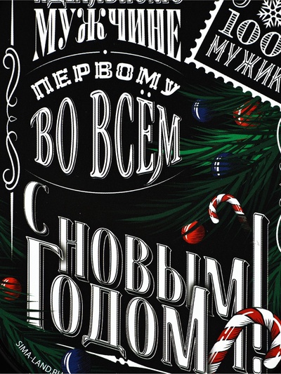 Ланч - бокс новогодний «Идеальному мужчине», 500 мл